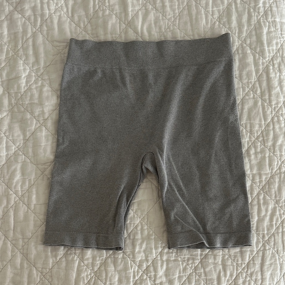 Free People Gray Bike Shorts